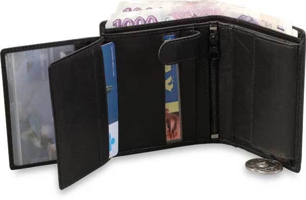 Obrázky: Kožená peňaženka, čierna, Obrázok 1