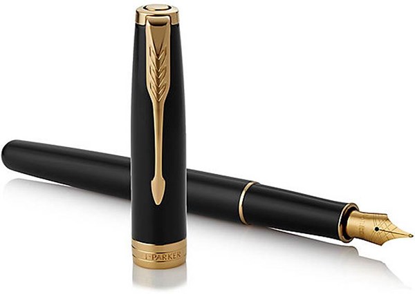 Obrázky: PARKER Sonnet Black GT, plniace pero, hrot F, Obrázok 3