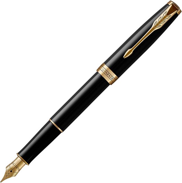 Obrázky: PARKER Sonnet Black GT, plniace pero, hrot M