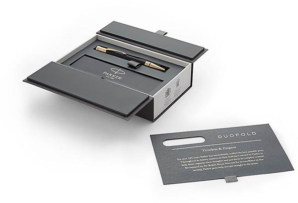 Obrázky: PARKER Classic Black GT, zlaté detaily, gul. pero, Obrázok 2