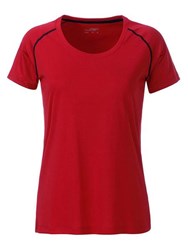 Obrázky: Dámske funkčné tričko SPORT 130, červená/čierna S