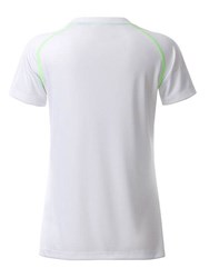 Obrázky: Dámske funkčné tričko SPORT 130, biela/zelená M