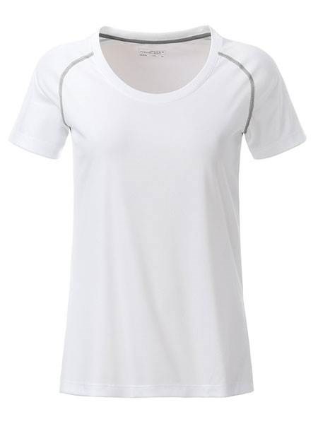 Obrázky: Dámske funkčné tričko SPORT 130, biela/šedá M, Obrázok 2