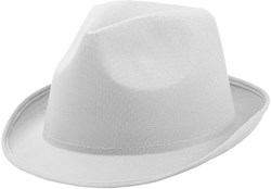 Obrázky: Biely textilný unisex klobúk