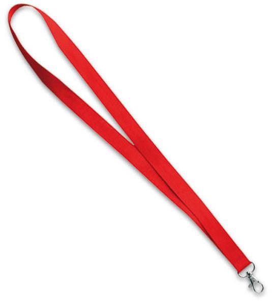 Obrázky: Šnúrka na krk s karabínou, červená