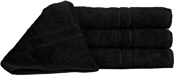 Obrázky: Čierny uterák LUXURY 30x50 cm,gram. 400 g/m2, Obrázok 8