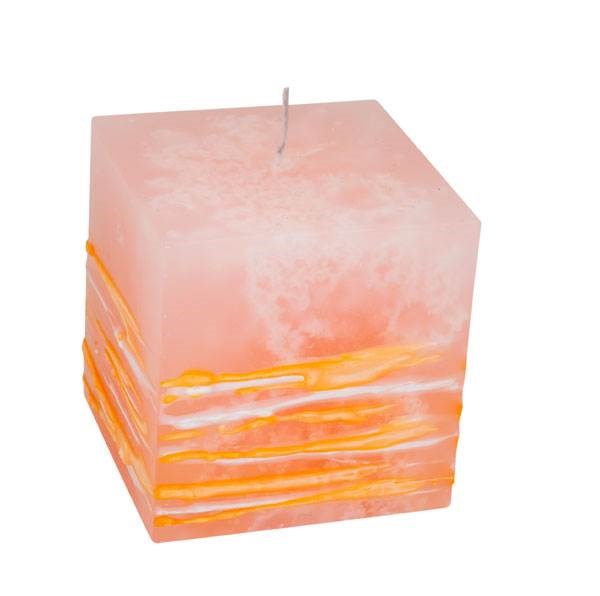 Obrázky: Ružová sviečka v tvare kocky, Obrázok 2