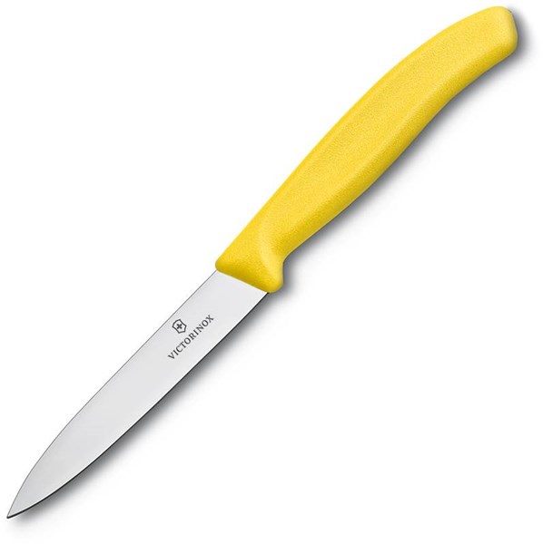 Obrázky: Žltý nôž na zeleninu VICTORINOX, hladká čepeľ 8