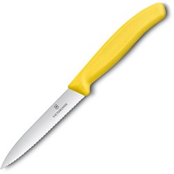Obrázky: Žltý nôž na zeleninu VICTORINOX, vlnkové ostrie