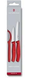 Obrázky: Červená sada 2 nožov a škrabky VICTORINOX