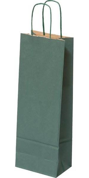Obrázky: Papierová taška, 15x8x40cm,skrútená šnúrka,zelená