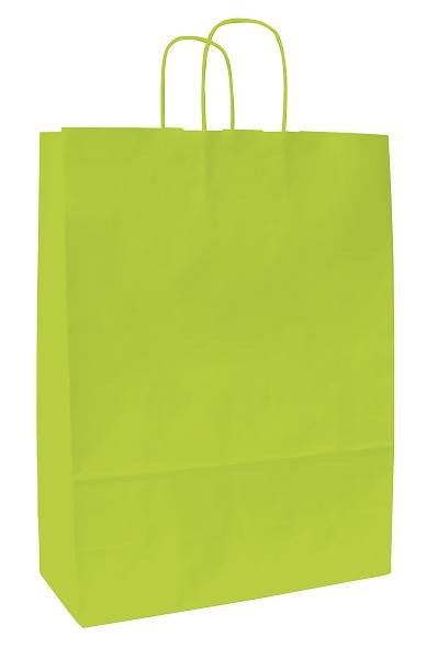 Obrázky: Papierová taška zelená 18x8x25 cm, krútená šnúra
