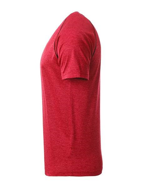 Obrázky: Pánske funkčné tričko SPORT 130,červený melír XL, Obrázok 3