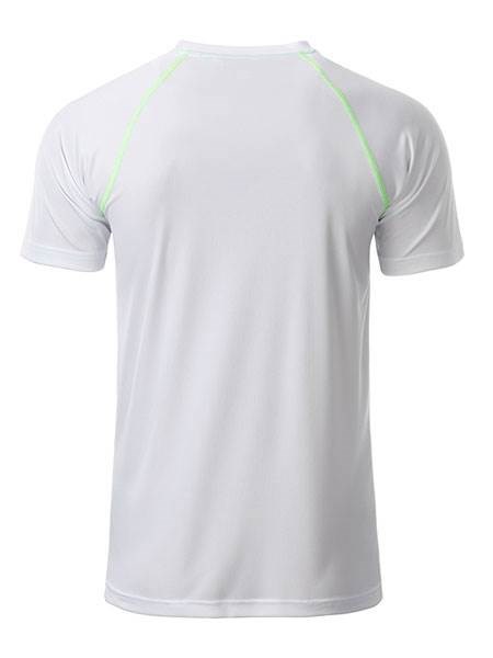 Obrázky: Pánske funkčné tričko SPORT 130,biela/zelená S