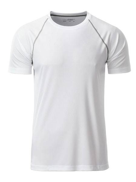 Obrázky: Pánske funkčné tričko SPORT 130,biela/šedá XL, Obrázok 2