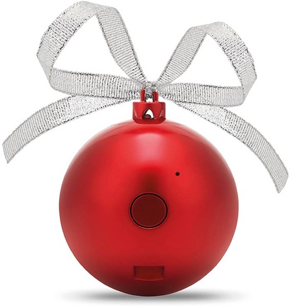 Obrázky: Bluetooth reproduktor-červená vianočná guľa, Obrázok 2