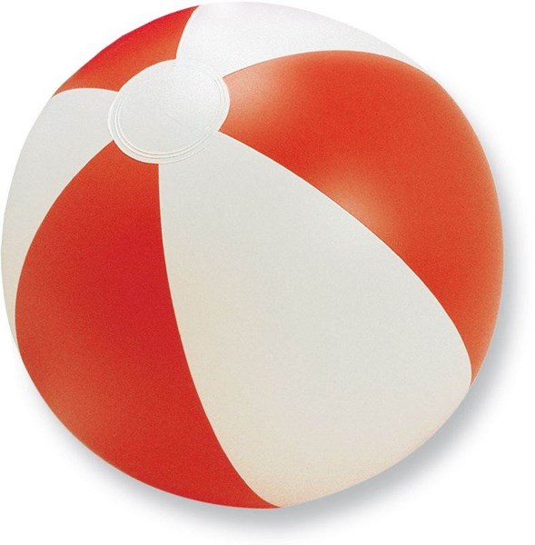Obrázky: Nafukovacia plážová lopta,červená/biela