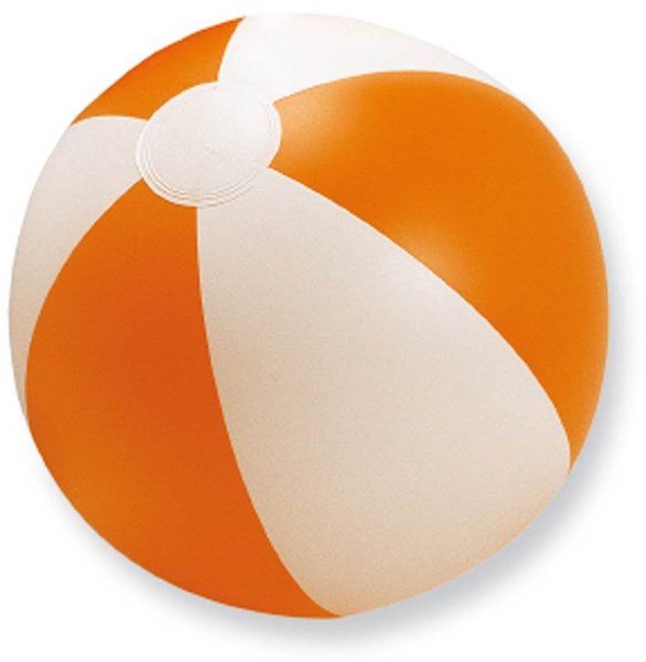 Obrázky: Plážová nafukovacia lopta, oranžovo-biela, Obrázok 1