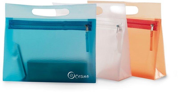 Obrázky: Priehľadná toaletná taška, modrá, Obrázok 2