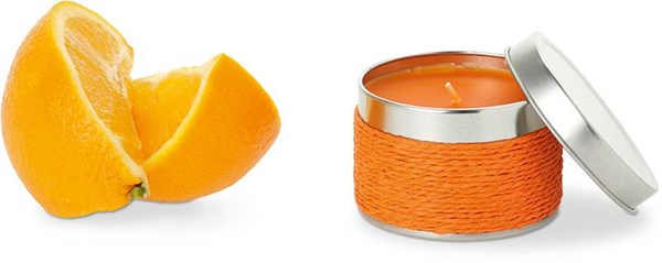 Obrázky: Aromatická sviečka s vôňou pomaranča v plech.boxe