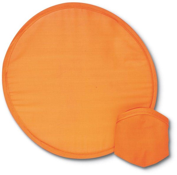 Obrázky: Nylónový lietajúci tanier v puzdre, oranžová