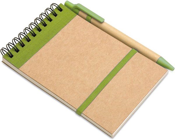 Obrázky: Ekologický poznámkový blok s gul.perom, limetková, Obrázok 1