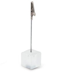 Obrázky: Stojan s klipom v plastovom obale,transp.biela