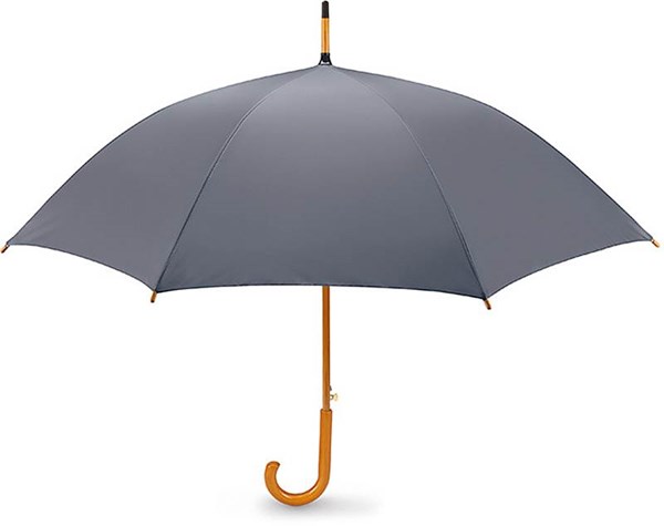Obrázky: Šedý automatický dáždnik so zahnutou rúčkou, Obrázok 1