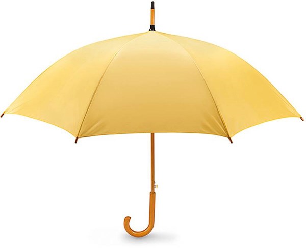 Obrázky: Žltý automatický dáždnik so zahnutou rúčkou, Obrázok 1