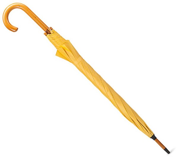 Obrázky: Žltý automatický dáždnik so zahnutou rúčkou, Obrázok 2