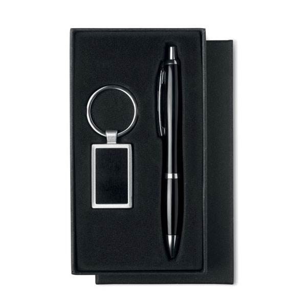 Obrázky: Sada pero, prívesok v krabičke, čierna, Obrázok 2