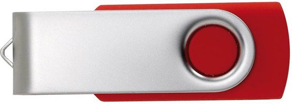 Obrázky: USB kľúč Techmate vyklápací, 16GB, červ.-strieb., Obrázok 7