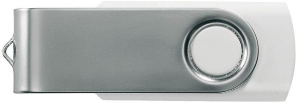 Obrázky: USB kľúč Techmate vyklápací, 2GB, biela-strieborná, Obrázok 5