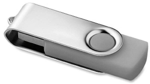 Obrázky: Techmate šedo-strieb. vykláp. USB flash disk 16GB, Obrázok 2