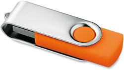 Obrázky: Twister Techmate oranžovo-strieborný USB disk 4GB