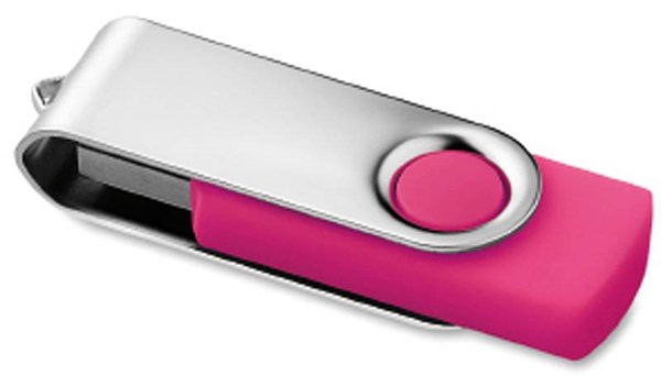 Obrázky: Techmate ružovo-str.vykláp. USB flash disk 32GB, Obrázok 2