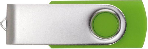 Obrázky: USB kľúč Techmate vyklápací, 16GB, zelená-strieb., Obrázok 6