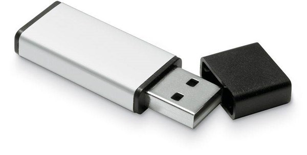 Obrázky: USB kľúč 4 GB, matná strieborná, Obrázok 3