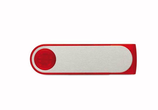 Obrázky: USB kľúč 2 GB, transparentná červená, Obrázok 3