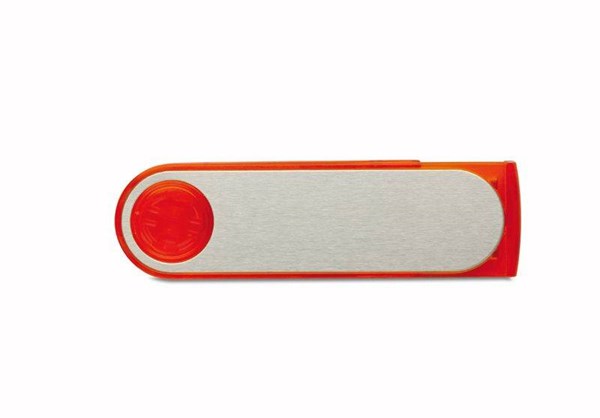 Obrázky: USB kľúč 1 GB, transparentná oranžová, Obrázok 3