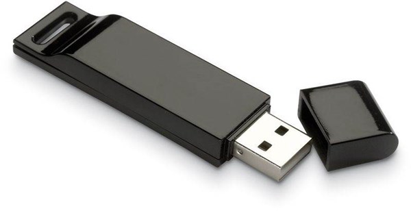 Obrázky: Dataflat plochý čierny USB flash disk 32 GB, Obrázok 3