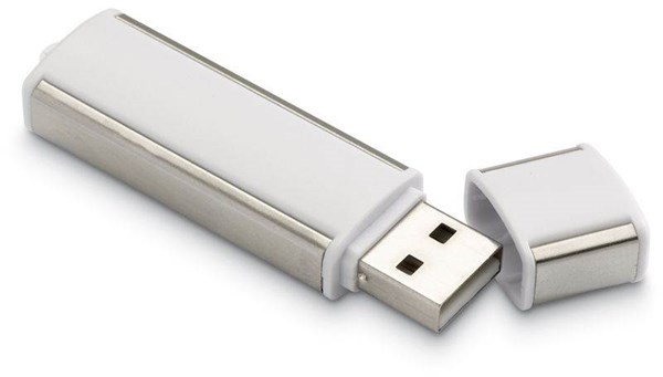 Obrázky: USB kľúč 2 GB, biela, Obrázok 2