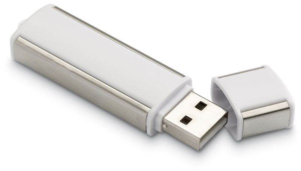 Obrázky: USB kľúč 1 GB, biela, Obrázok 3