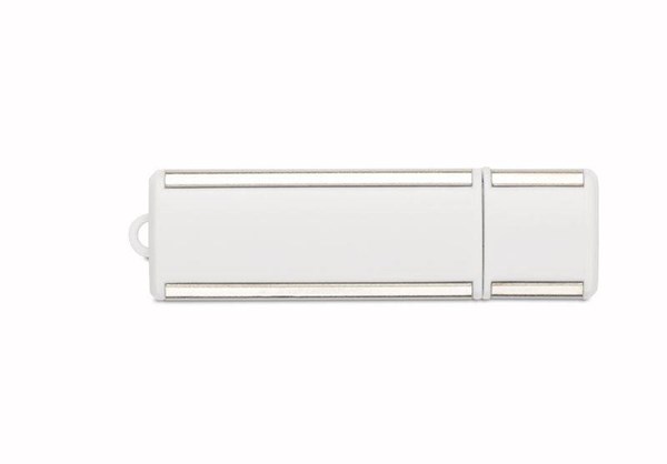 Obrázky: USB kľúč Lineaflash s uzáverom,16GB biela-strieb., Obrázok 4