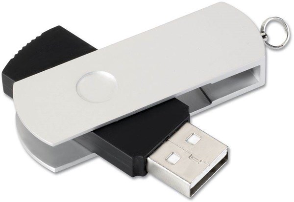 Obrázky: USB kľúč 4 GB, matná strieborná, Obrázok 2