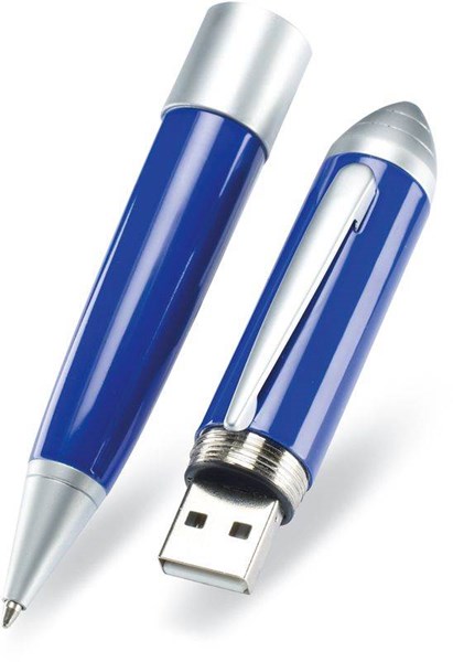 Obrázky: Datalaser modrý USB flash disk,laser+gul.pero 16GB, Obrázok 6