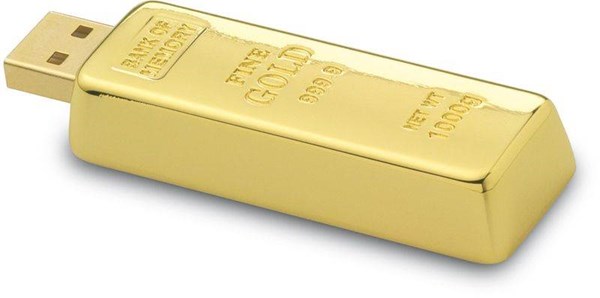 Obrázky: USB kľúč 8 GB, zlatá, Obrázok 3