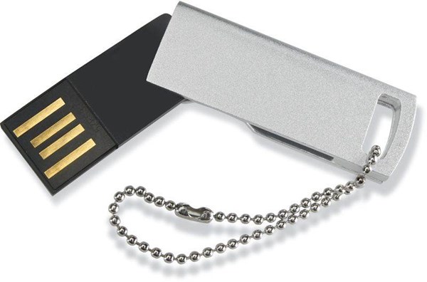 Obrázky: USB kľúč 2 GB, matná strieborná, Obrázok 3