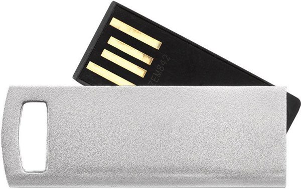Obrázky: USB kľúč 2 GB, matná strieborná, Obrázok 4
