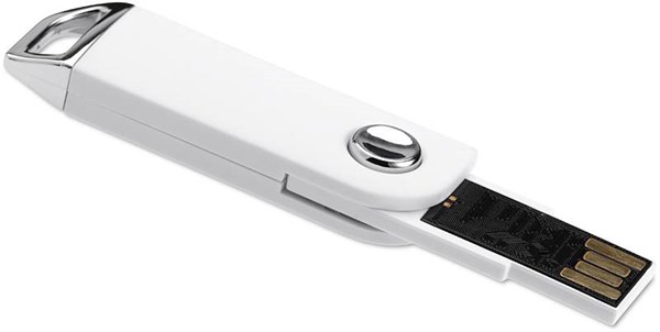 Obrázky: Slimpopmemo biely vysúvací USB flash disk 2 GB